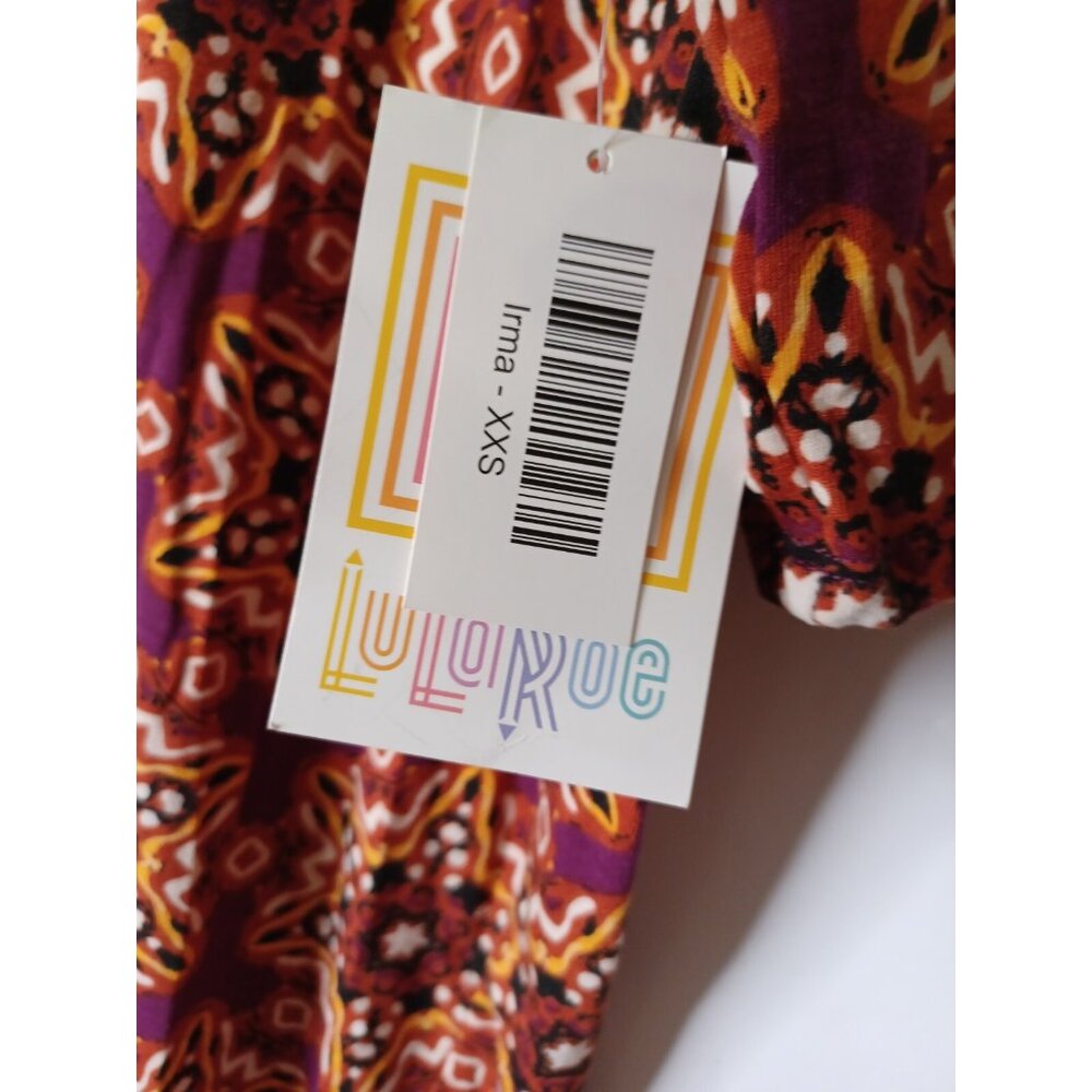 Lularoe XXS Irma Shirt Colorful NWT - Picture 2 of 6